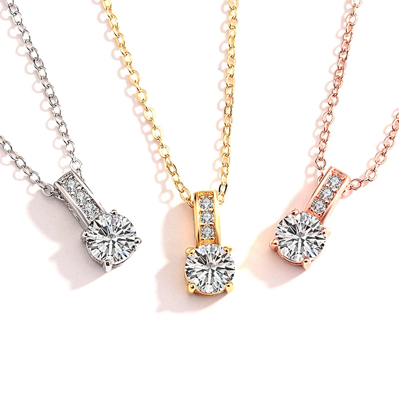 

14K Rose Gold Necklace Gemstone Pendant for Women Colgante Plata De Ley Mujer Silver S925 Jewelry Pierscionki Jewelry Pendant