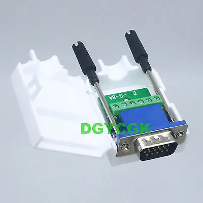 

DHL/EMS 20 Sets*DB15 D-SUB VGA male adapter 15 Pin Terminal Breakout Plastic cover screw 3+2 -h2