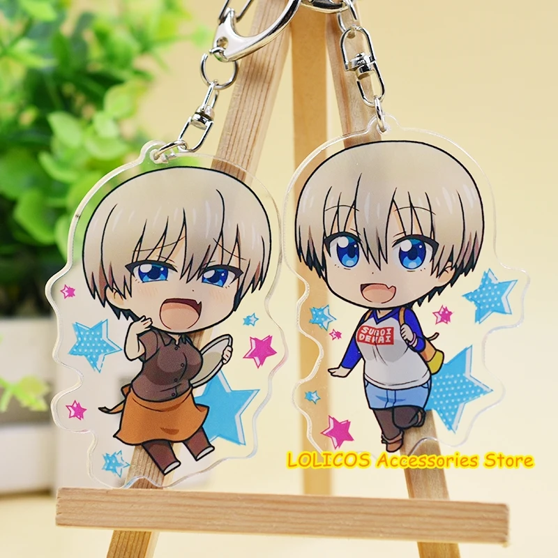 

Uzaki-chan wa Asobitai Keychain Uzaki Hana Acrylic Model keyring Cosplay Anime Figure Decor Bag Pendant Toy gift