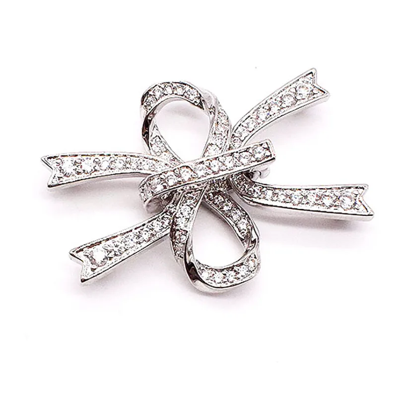 20x28mm Women's High Qualit bow CZ-inlaid Pearl  Bracelet Buckle, necklace buckle, sweater chain connection buckle