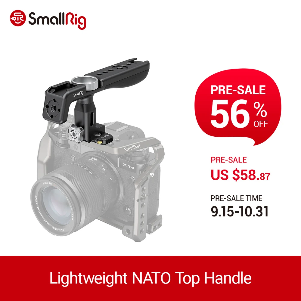 

SmallRig Dslr Camera NATO Top Handle (with Quick Release NATO Rail) With 360-degree rotation Lightweight & portable Diy- 2950
