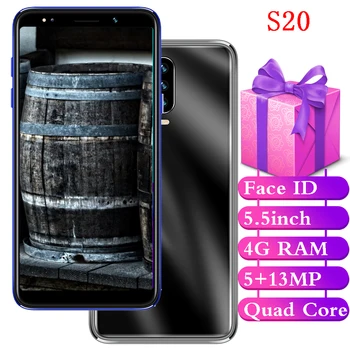 

S20 4G RAM 64G ROM Smartphones Quad Core Face ID 5.5inch IPS 13MP unlocked Celulares global version android mobile phones Wifi