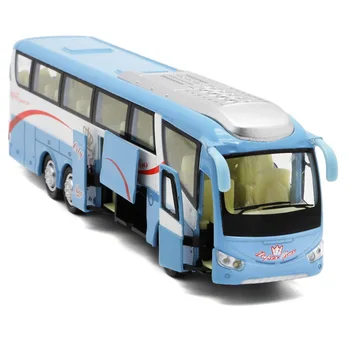 

1:32 Alloy Car Models High Simulation City Bus Metal Diecasts Toy Vehicles Pull Back and Flashing and Musical