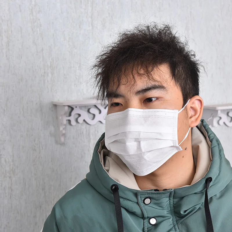 

50pcs White Mask Disposable Face Mouth Masks 3-floors Filter Non-woven Protection coronavirus Masks Outdoor office masque