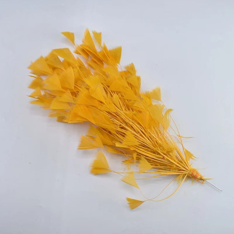 Гусиные перья цветок свадебные корсажи фазаны перья для рукоделия украшение для головного убора аксессуары перья для изготовления ювелирных изделий - Цвет: Golden