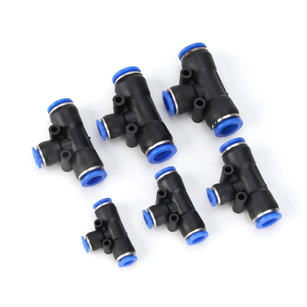 

PEG Plastic Variable Diameter T Type Three-Way Quick Plug PU Pneumatic Component Connector