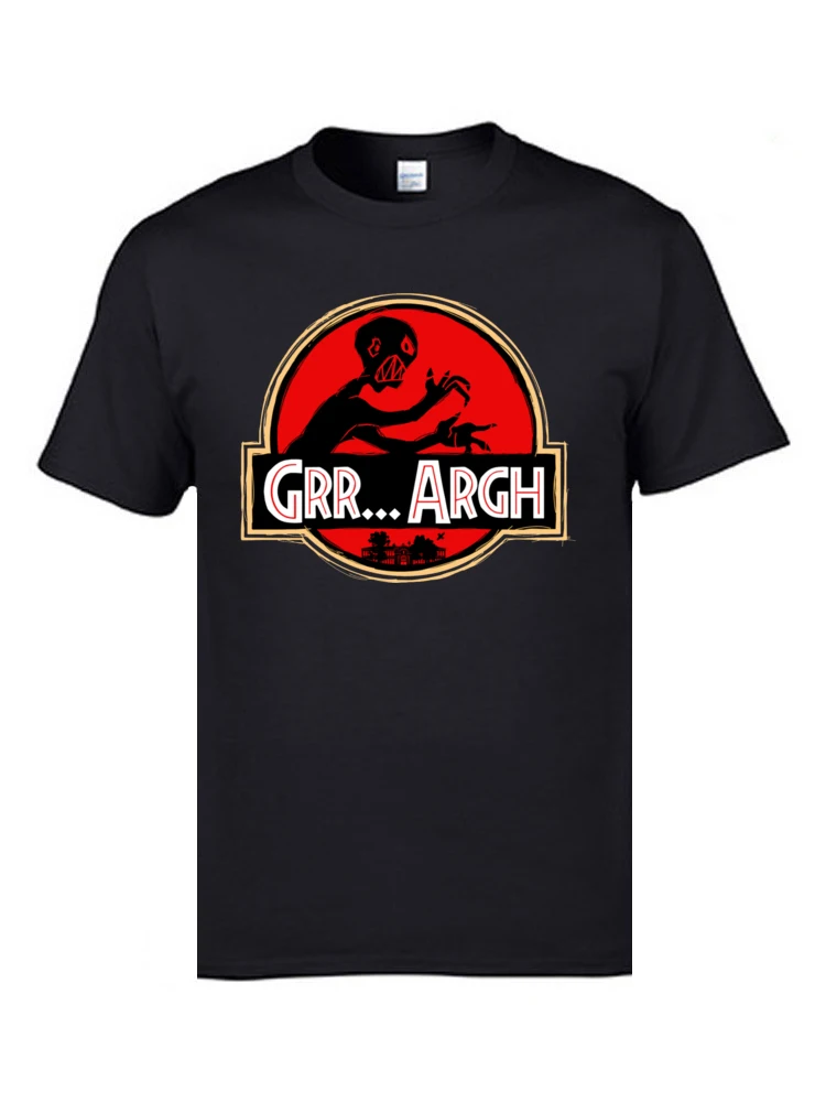 

Jurassic Grrassic Pargh Tops T Shirt Graphic Crewneck Leisure Short Sleeve Cotton Men's Tshirts Family T-Shirt Custom Own Shirts