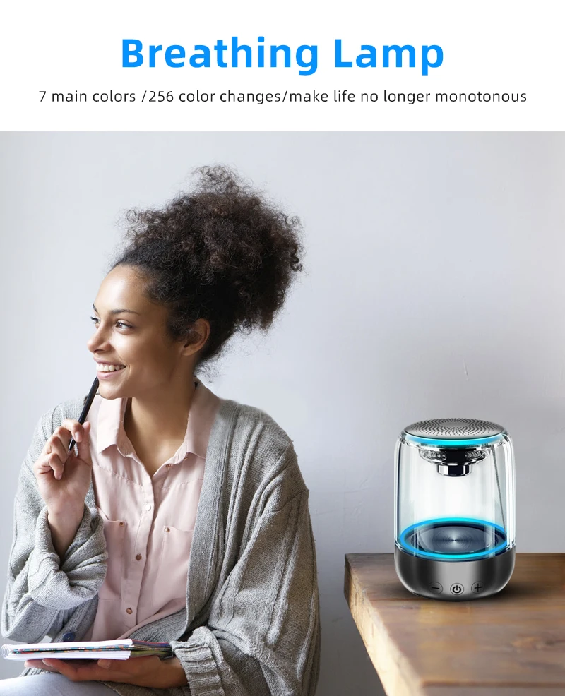 Беспроводной динамик Bluetooth водонепроницаемый стерео Колонный светильник Романтический цветной кронштейн