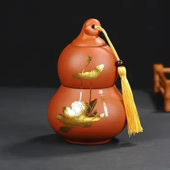 

Gourd Shape Jars For Spices Tea Caddies Pot Candy Storage Box Small Things Storage Bottle Coffee Tea Container Box Retro Style