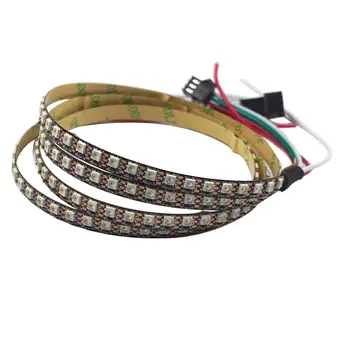 

1M SK6812 Mini 3535 144leds/M DC5V Addressable RGB LED Pixel Strip Black PCB Non-Waterproof