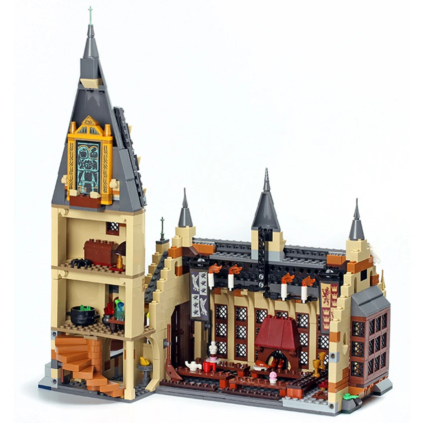 Harri волшебный замок зал дом Pes строительные блоки кирпичи glys игрушки для детей Подарки совместимые 75953 75954