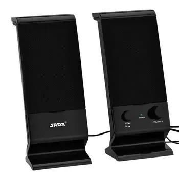 

SADA Portable USB Wired Combination Computer PC Speaker Stereo Bass Sound Box Music Player Mini Subwoofer For Smartphone Laptop