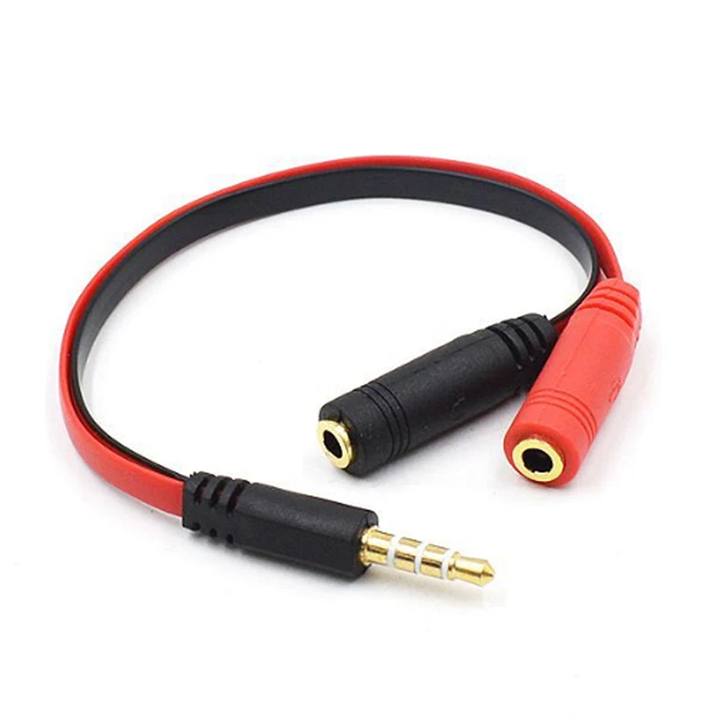 2020 Two Couples Lovers Adapter For Iphone Android Portable Media Player ew Audio Line Headset 3.5 Mm Earphone Splitter One In |