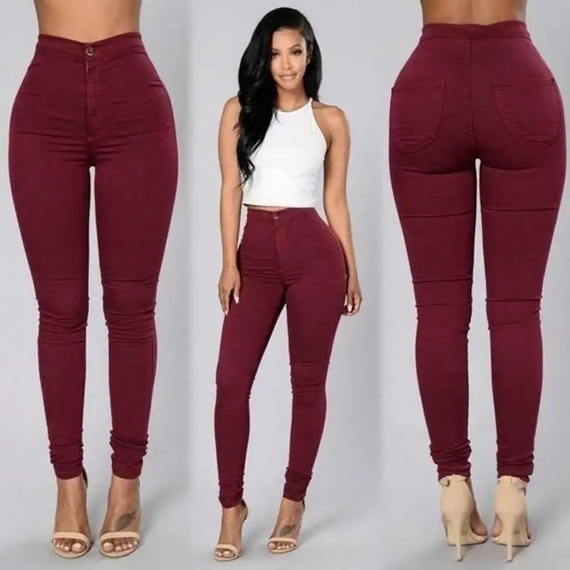 Hirigin 5 Colors Style Women Denim Skinny Leggings Pants High Waist Stretch Jeans Pencil Trousers Plus Size S-3XL Hirigin 5 Colors Style Women Denim Skinny Leggings Pants High Waist Stretch Jeans Pencil Trousers Plus Size S-3XL