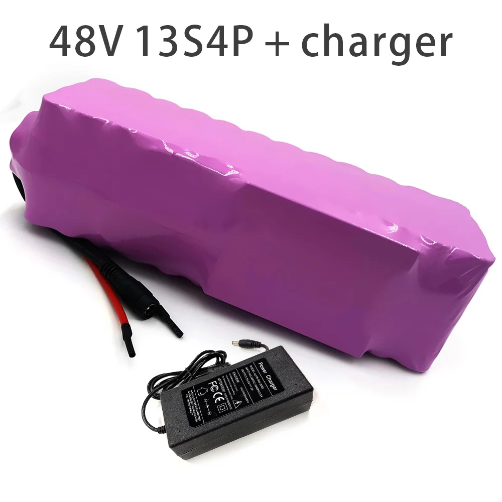 

With charger 14Ah 13S4P 48V battery e-bike ebike electric bicycle Li-ion customizable 245x90x70mm