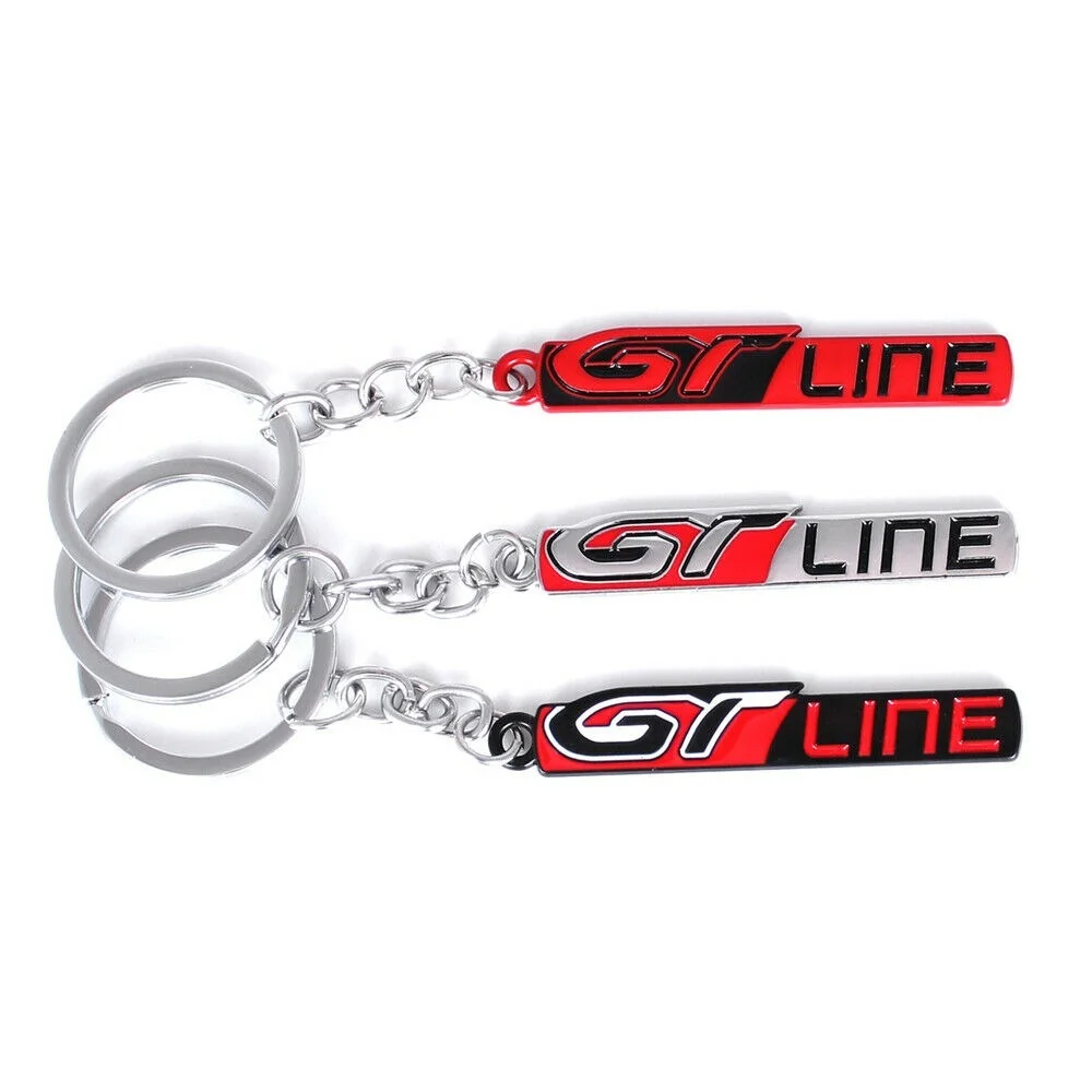 1X Gt Line Emblem Car Fashion Portachiavi Ciondolo Portachiavi Per Peugeot 208 2008 308