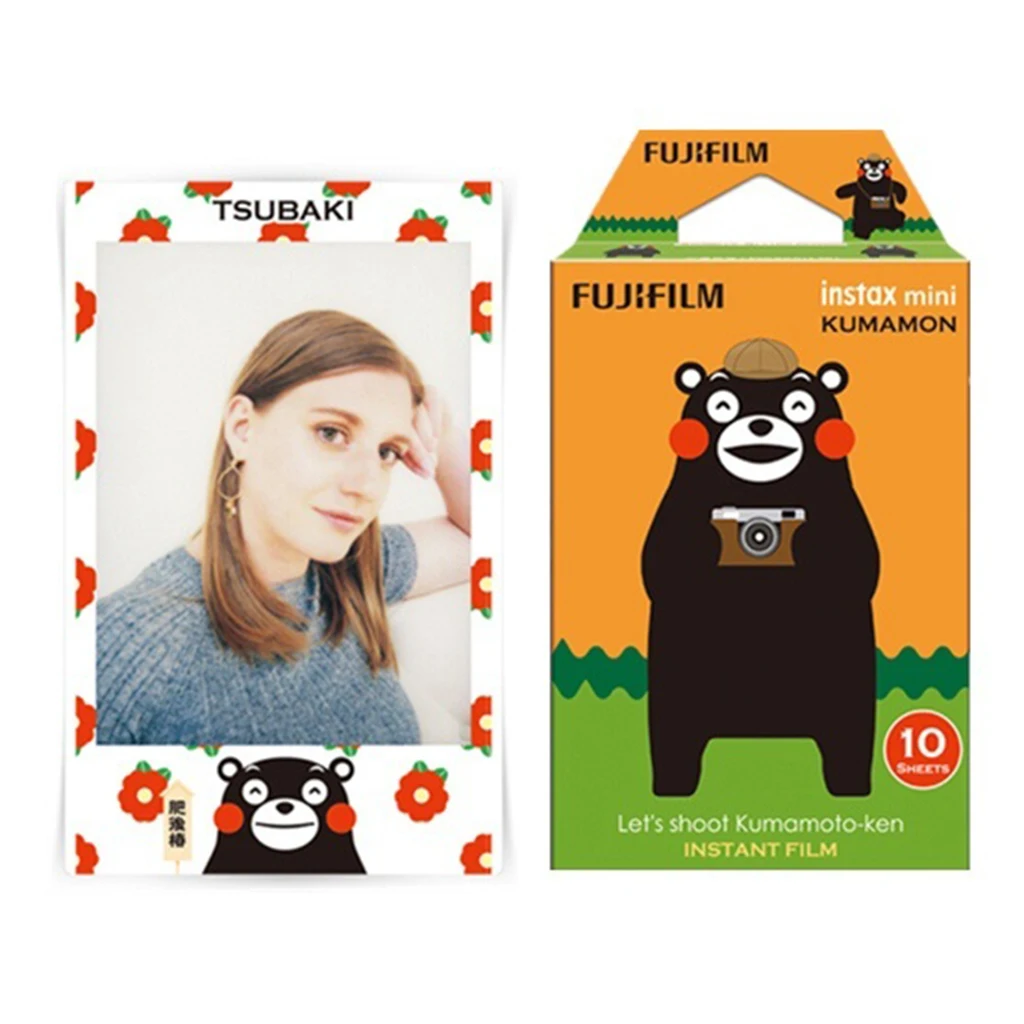 10-60 листов Fuji Fujifilm instax mini 8 9 пленка Кумамото медведь пленка для мгновенной камеры mini 8 7s 25 50s 90 фотобумага