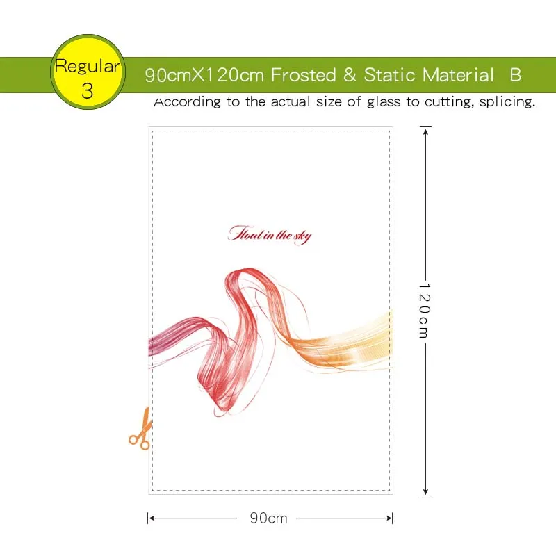 Креативная танцевальная лента оконная Пленка стеклянная наклейка прозрачная непрозрачная офисная декоративная стеклянная дверь матовая художественная Съемная наклейка - Цвет: 90width120high  B