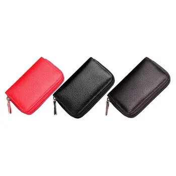 

Durable Card Bag Portable Money Card Bag Delicate Texture Multi-function Clutch Zip Coin Purse Wallet Card Holder Daily Shopping