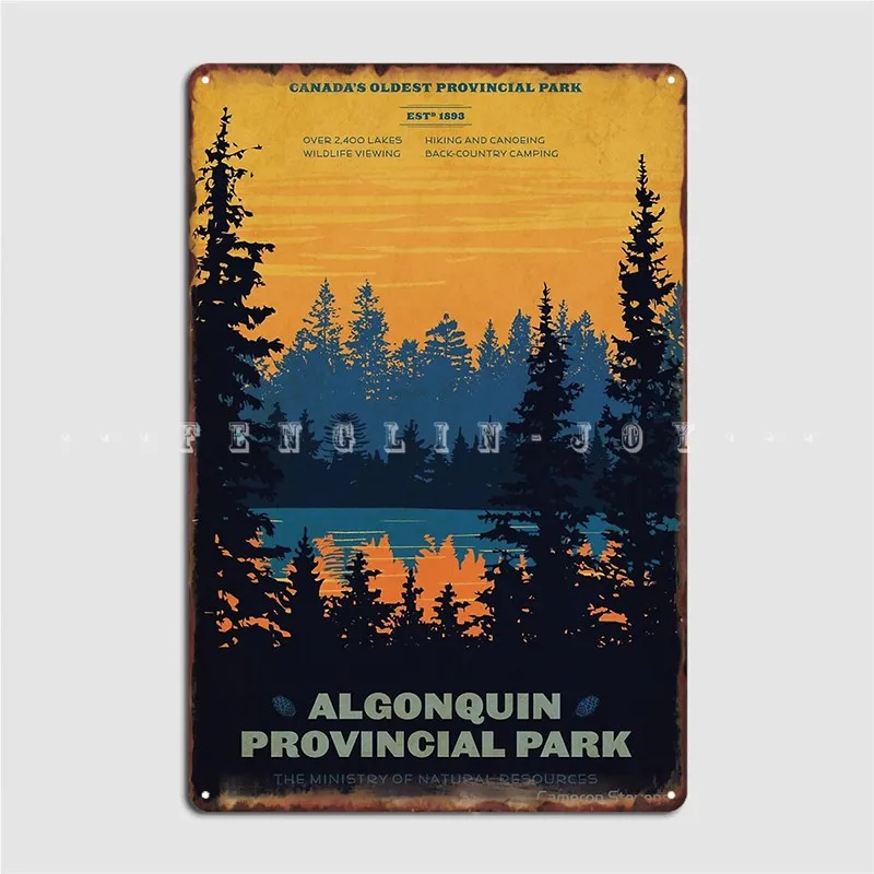 

Algonquin Park Metal Sign Wall Pub Garage Club Funny Plaques Tin Sign Posters