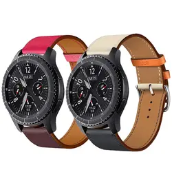 Кожаный ремешок для samsung gear Sport S2 S3 Classic Frontier для Galaxy Watch 42 мм 46 мм ремешок 22 мм быстрая замена ремней