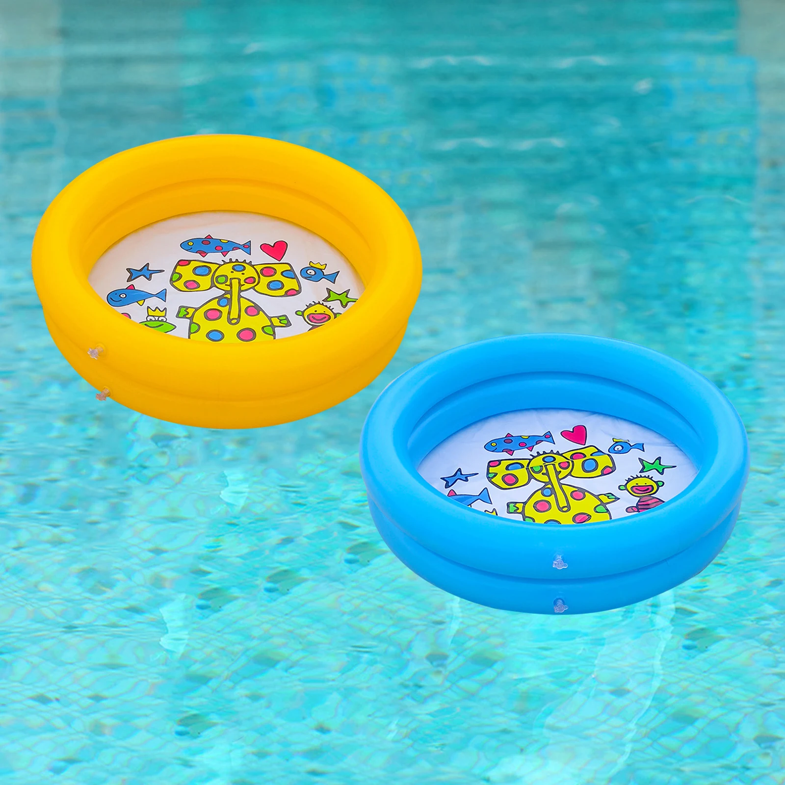 PVC Round Kids Inflatable Swimming Pool Baby Bath Tub Family Summer Indoor Outdoor Garden Backyard Water Fun Toy Tub Durable