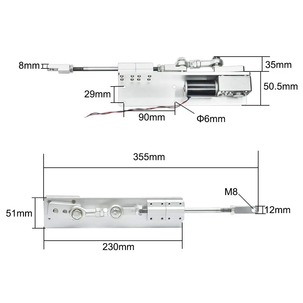Быстрая доставка DIY DC 12V 24V линейный привод возвратно поступательный
