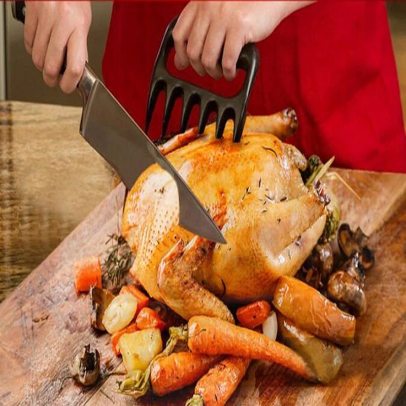 BBQ Bear Claws Barbecue Fork Tongs, Meat Shred Pork Clamp, Roasting Fork, Black Barbecue Tool, 20 Pcs Lot