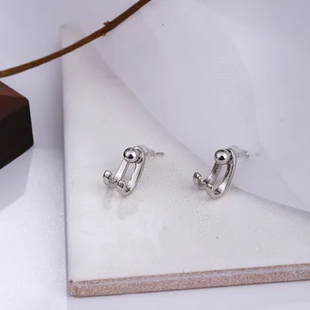 

DI-262 South Korea after the new tide in 2020 ms double hanging hook earrings delicate stud earrings