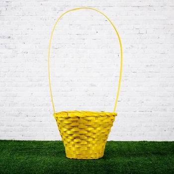

Wicker basket, bamboo, yellow