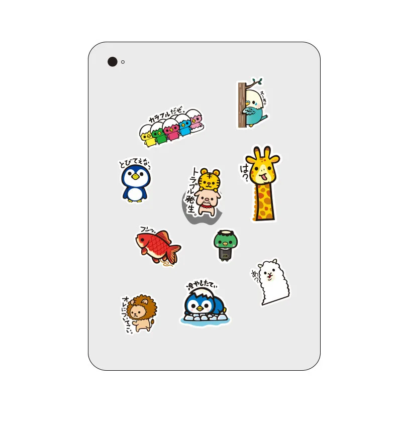 30PCS Cute cartoon animal stickers mobile phone notebook cup mini size sticker suitcase suitcase handbook stickers Kids toys