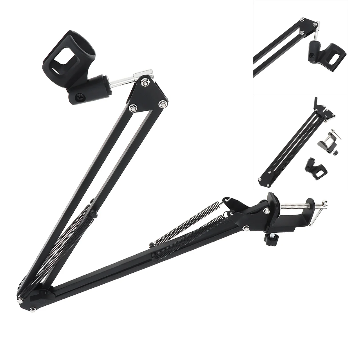 

CY-35 Metal Adjustable 31.5"/80cm Studio Recording Microphone Arm Stand with Microphone Clip+Table Mounting Clamp