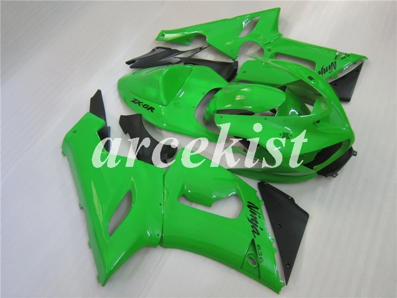 ABS полный обтекатель комплект подходит для Kawasaki ZX6R 2005 2006 Мотоцикл Обтекатели ZX-6R 05 06 ниндзя 636 Кузов Набор зеленый Яркий