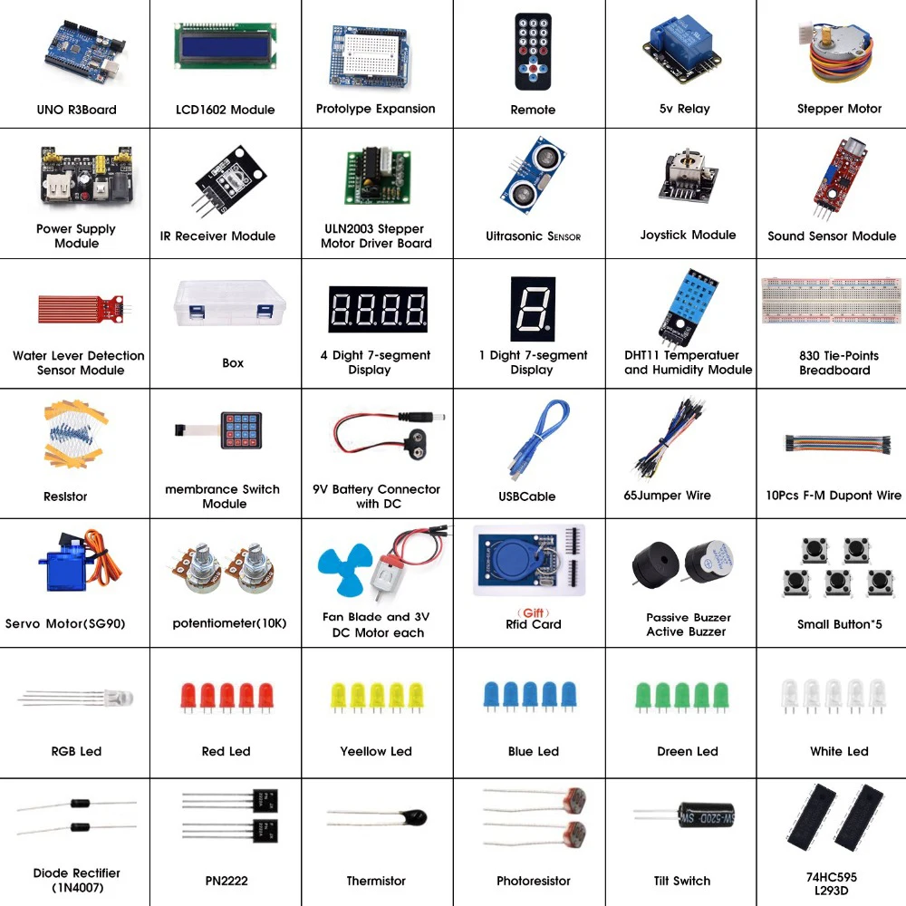 Супер стартовый набор для Arduino R3 с учебником
