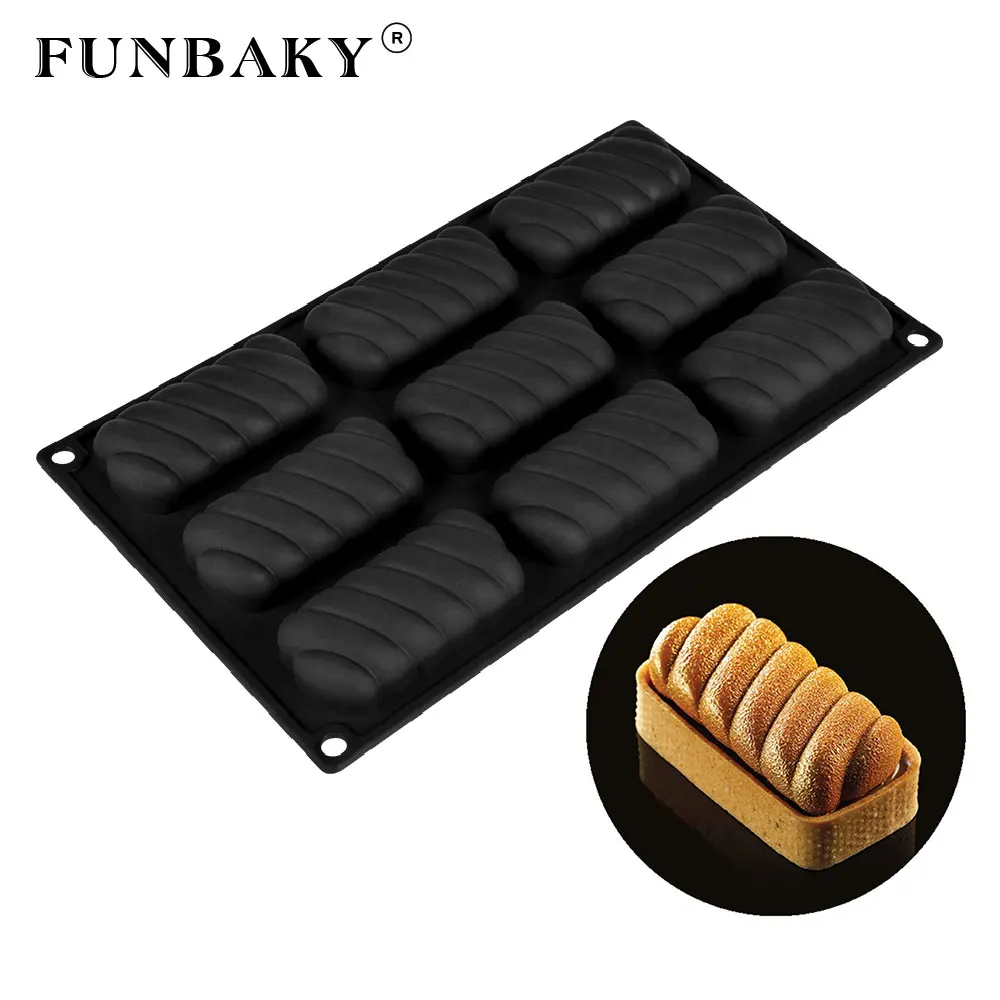 FUNBAKY 9 Полость спираль Форма силиконовый торт форма для выпечки инструменты