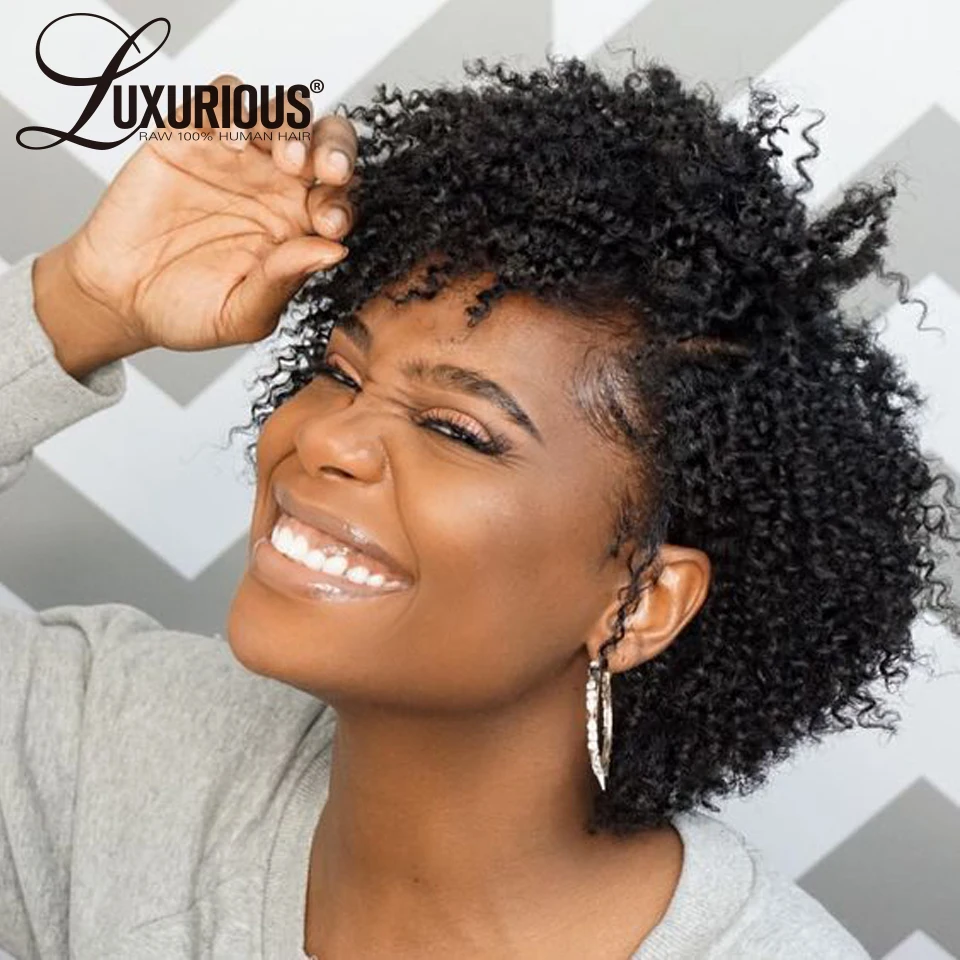 Pixie Cut Wig Peruvian Hair 4x4 Lace Closure Wig Kinky Curly Short Bob Wig 13x4 Lace Front Human Hair Wigs With Baby Hair 150 Human Hair Lace Wigs Aliexpress
