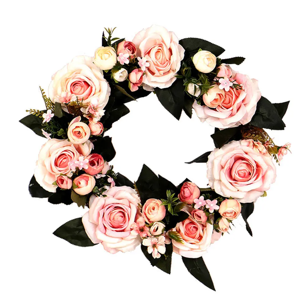 

Chritmas Artifical Rose Flower Door Hanging Wedding Bar Cloth Romantic Ornament Decorative Party Wreath Wall Crafts