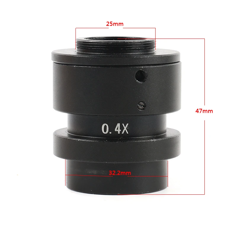 Моно CTV адаптер 0.4X 1X объектив промышленный C-mount адаптер для 0.7X-5X Регулируемый magnifatio 200X 500X зум-объектив WD-100 - Цвет: 0.4X