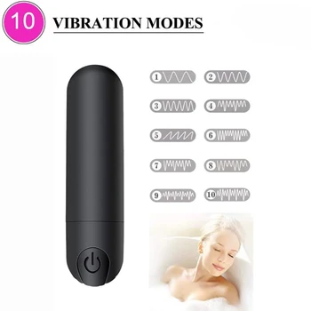 USB Charging 10 Speeds Mini Bullet Dildo Vibrators Vagina Anal Massager for Female Adult Sex Toys for Women Clitoris Stimulator 2