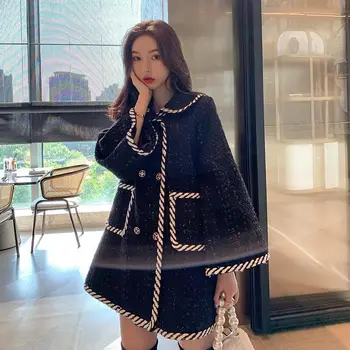 

Vintage 2019 Spring Autumn Women's Wool Coat New Fashion Woolen Coat Female Winter Wool Jackets Female cloak s-xxxl