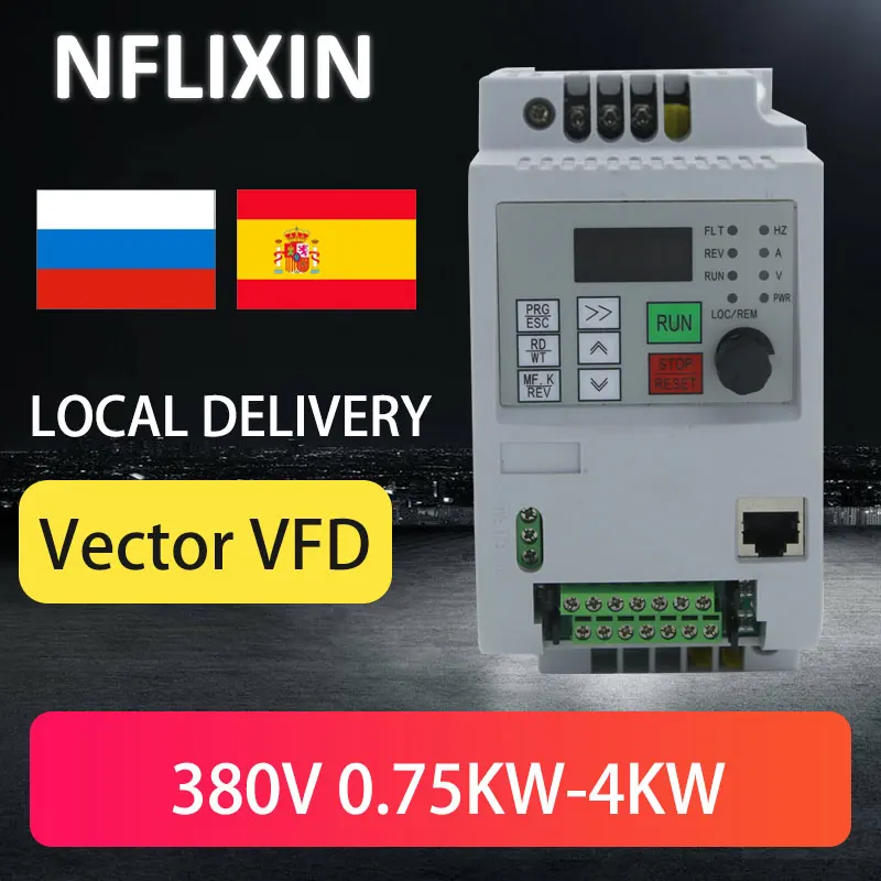 

Инвертор VFD 380, Частотный Привод переменного тока в, 5,5 кВт, 13 а, 3 фазы