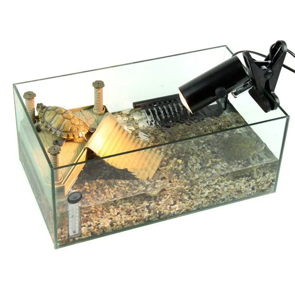 Lámpara para reptiles, bombillas de luz ultravioleta, luz de calefacción, anfibios, lagartos, controlador de temperatura, 25/50/75W UVA + UVB 3,0