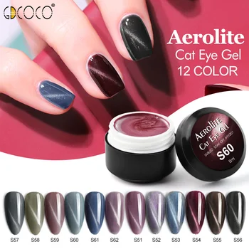 

2020 New Arrival GDCOCO Galaxy Starry Aerolite Cat Eye Gel Polish Soak off UV LED Chameleon Nail Lacquer Painting Gel Varnish