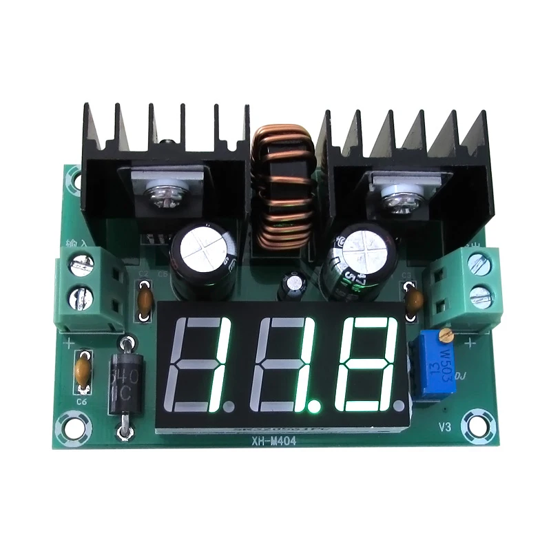 

XH-M404 DC Voltage Regulator Module Digital PWM Adjustable DC-DC XL4016E1 Step Down Voltage Regulator DIY Dual Rectifier 8A 200W