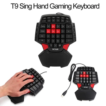 

for PC Laptop K5P9 28 Keys Gaming Keyboard One Single Hand Game Keypad With Backlit External Keyboard Laptop Accessories