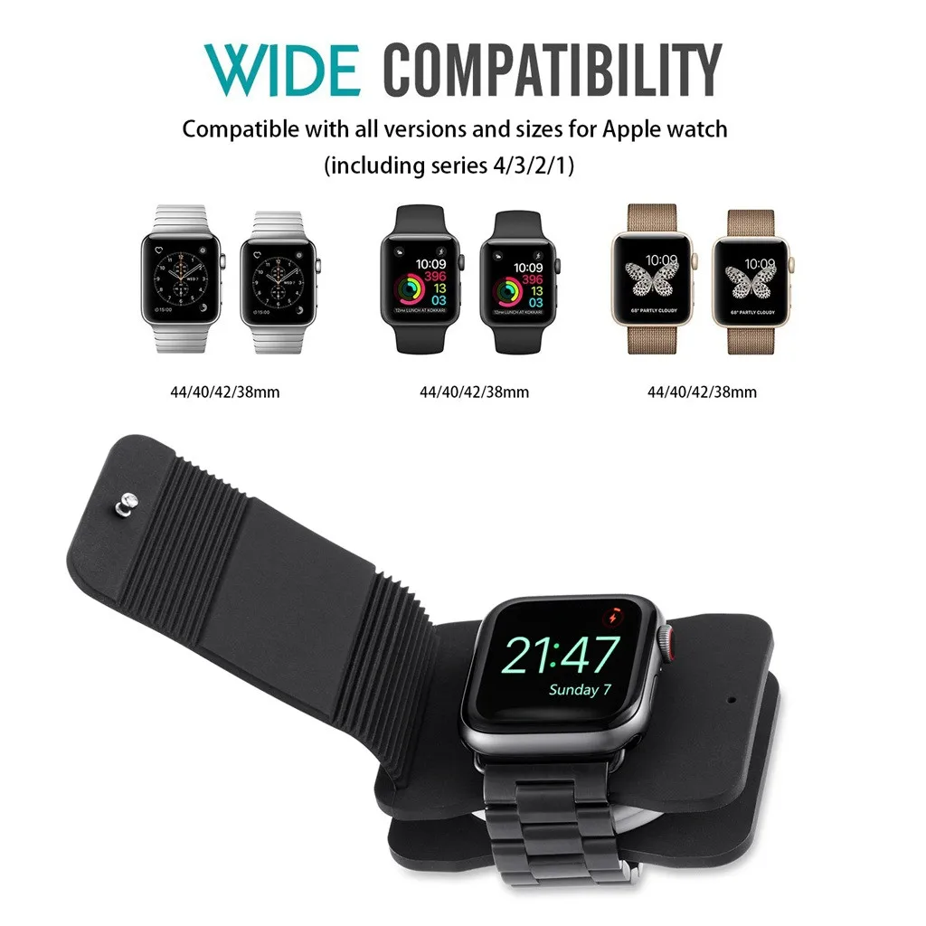 Для Apple Watch Series 1 2 3 4 Мягкий силиконовый держатель для зарядки подставка Док