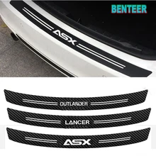 Наклейка на задний бампер из углеродного волокна для Mitsubishi Lancer Outlander ASX автомобильные аксессуары