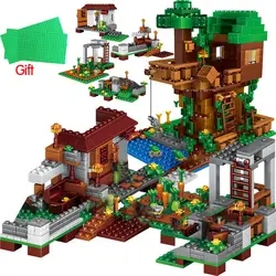 Technic деревенский дом на дереве, строительные блоки серии, наборы фигурок, кирпичи, развивающие игрушки для детей, подарок