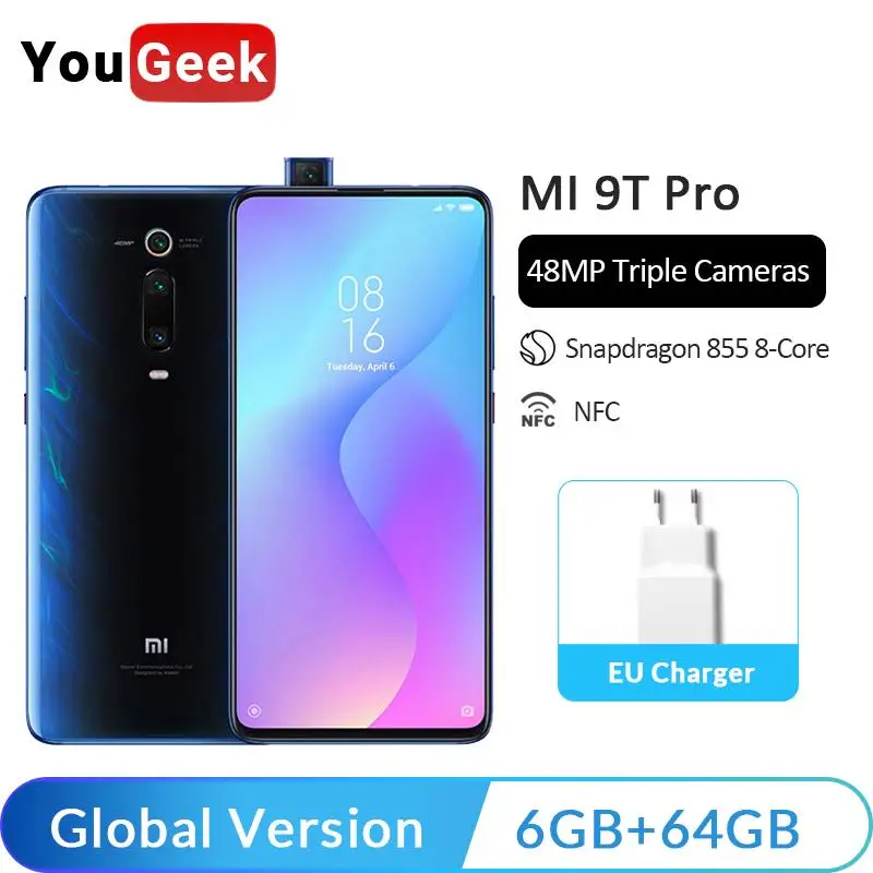 Xiaomi Mi 9T Pro (Redmi K20 Pro) смартфон с восьмиядерным процессором Snapdragon 855 ОЗУ 6 ГБ ПЗУ 64 39 48
