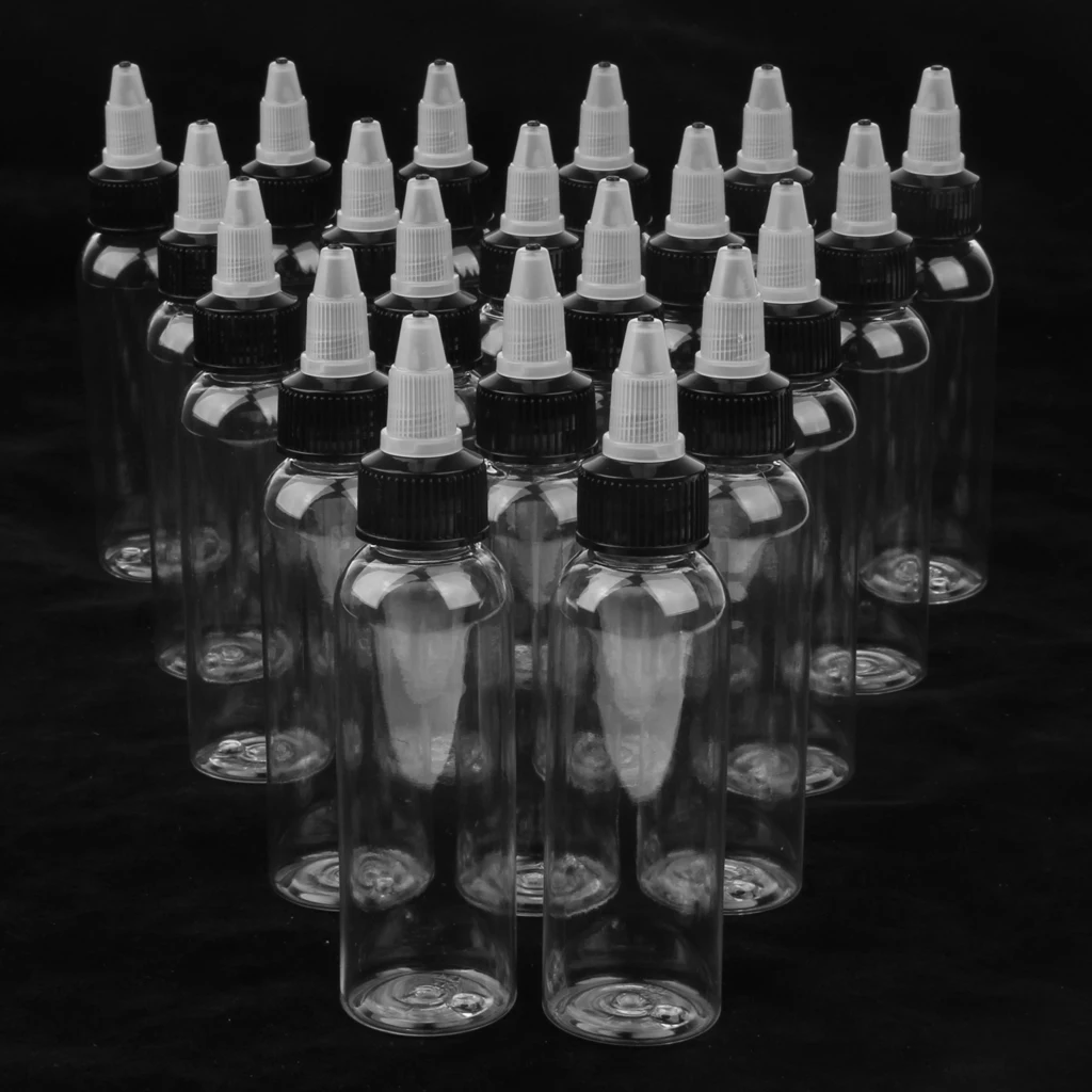 Plastic Empty Squeezable Dropper Bottles 20 Pcs Lotion Liquid Dropper with Caps